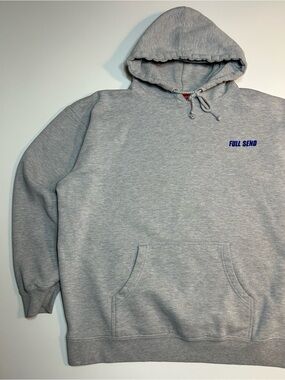 Full Send Nelk Boys Embroidered Logo Pullover Hoodie Grey Blue